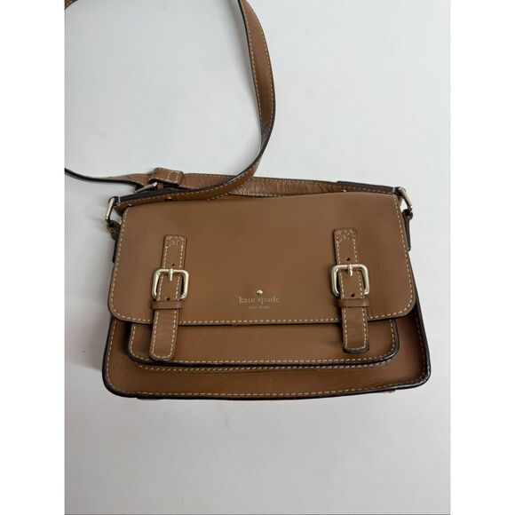 Kate Spade New York Allen Street Neil Flap Crossbody Bag Leather Logo See Notes - Picture 1 of 16